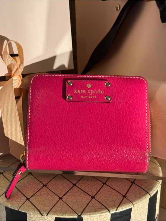kate spade Handbags - Kate Spade Wellesley Cara Bifold Wallet Hot Pink Pebbled Leather